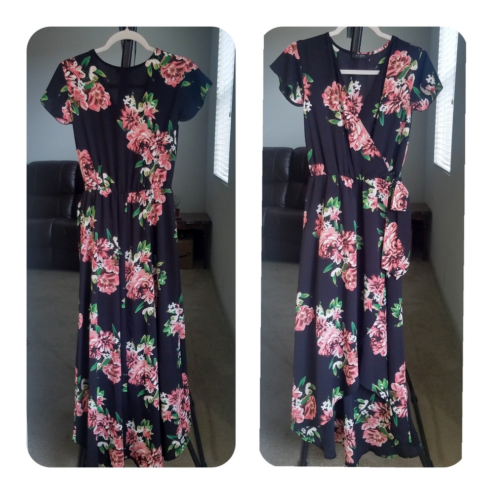 •••SOLD•••  SCOBE HI LOW FLORAL DRESS